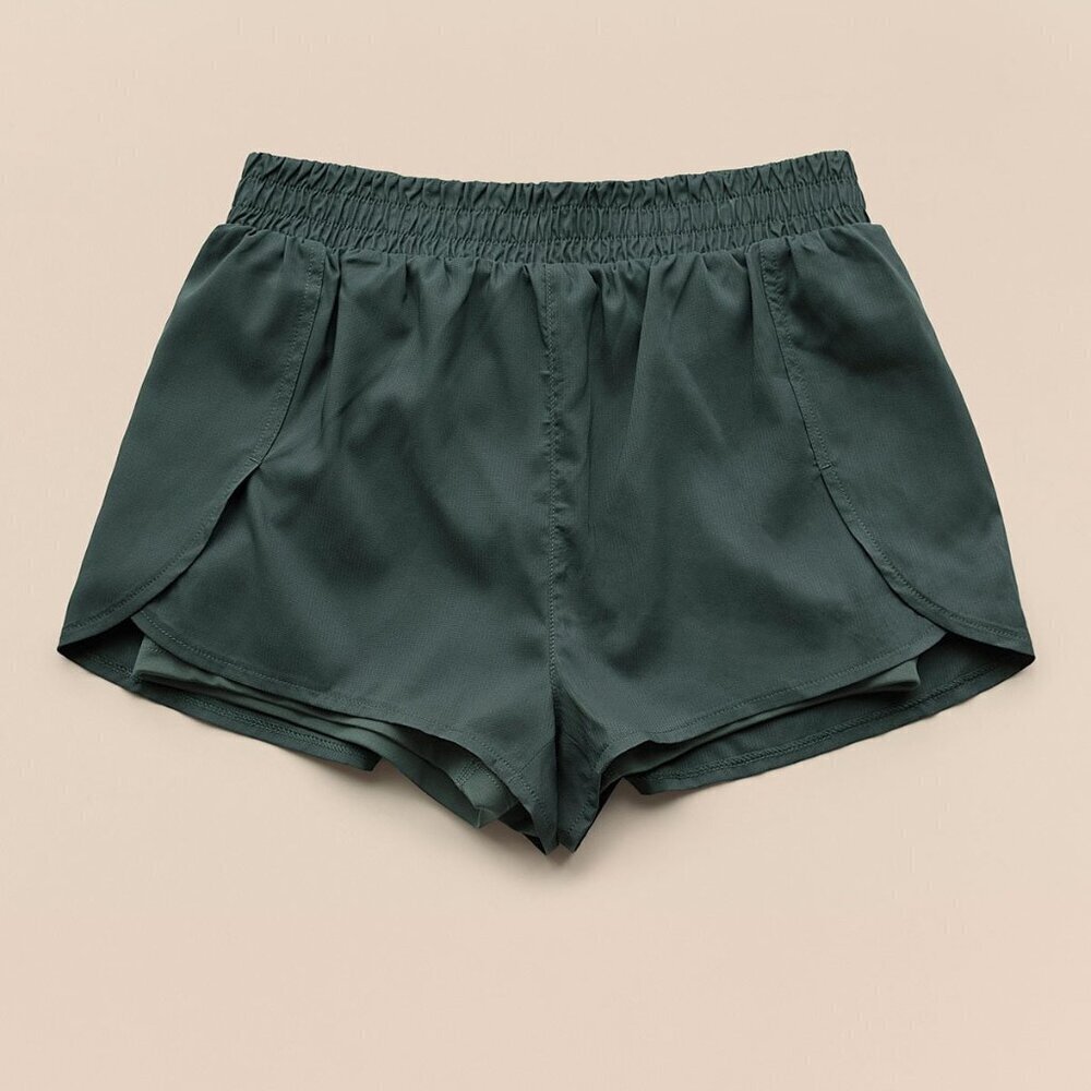 NWT Girlfriend Collective | Trail Shorts in Moss Green